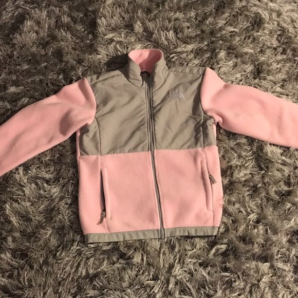 Girl's Light Pink North Face Denali Jacket - Picture 1 of 3